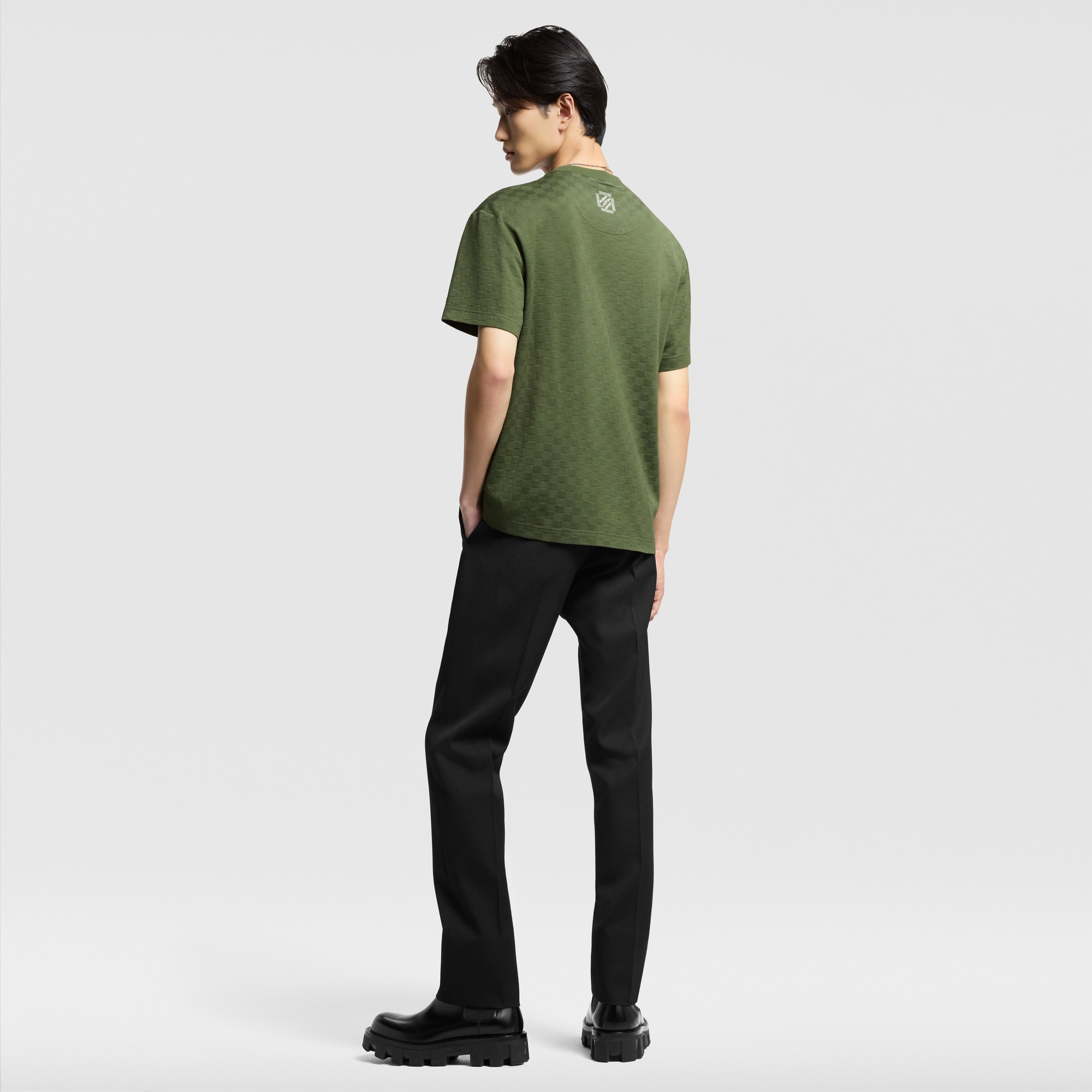 Damier Pique T-Shirt - } - 1AGKLM | LOUIS VUITTON